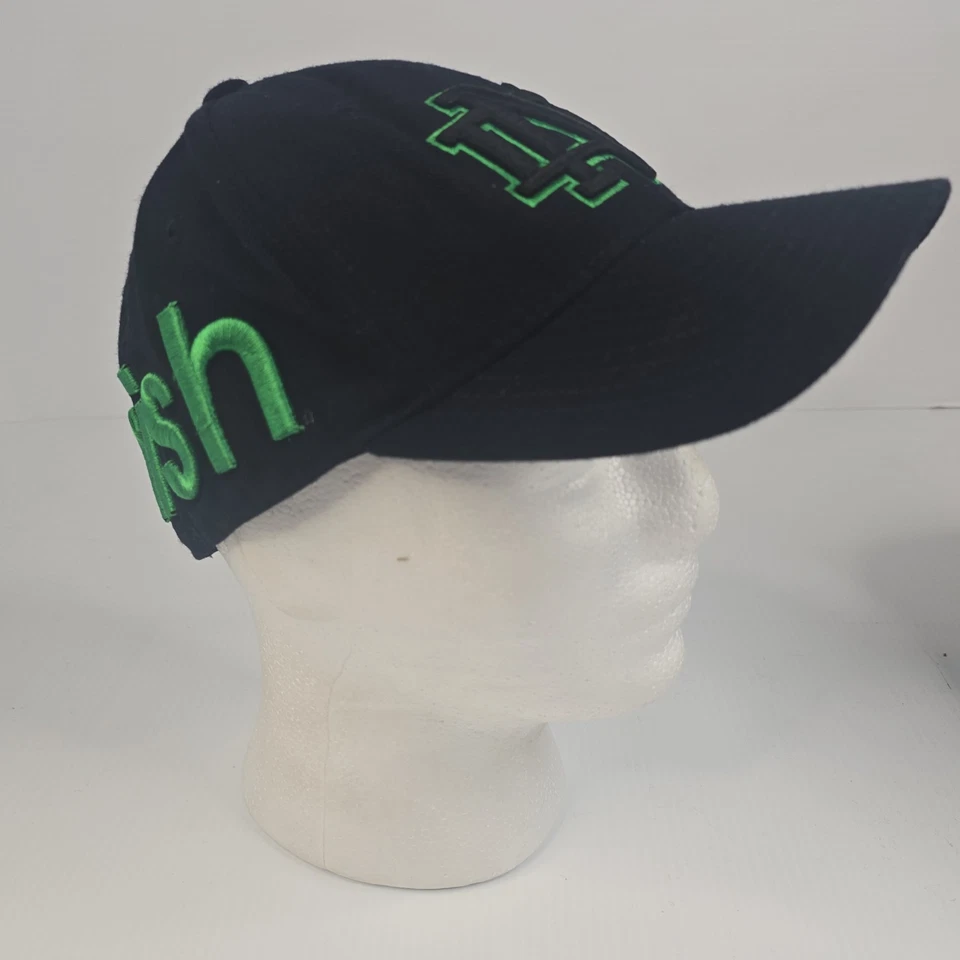 Notre Dame Fighting IRISH Black Fitted 7 3/8 Zephyr The Hat Cap Baseball Style - Image 4 of 4