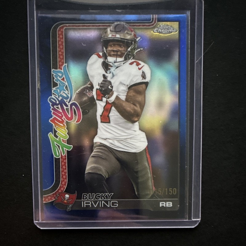 Topps 2025 Chrome Future Stars Bucky Irving FS-11 Blue Refractor 115/150