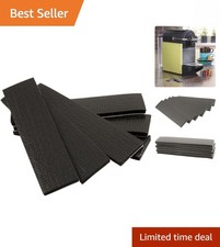 Reusable Self-Stick Non-Slip Furniture Pads - 1x4" Black for Floor Protection