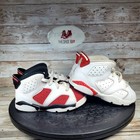 Jordan 6 Retro OG Kids 7C Mid Pair Bundle White Red Toddler Shoes 