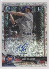 2018 Bowman Draft Chrome Pick Sparkles Refractor 37/71 Cole Roederer Auto 9gy