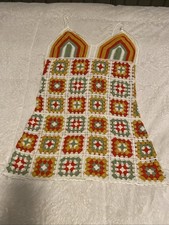 Boohoo Womens Size Small Colorful Patchwork Crochet Halter Neck Mini Dress