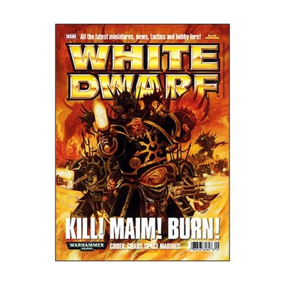 GW White Dwarf #332 ''Kill! Maim! Burn! Codex Chaos Space Marines'' Mag VG+