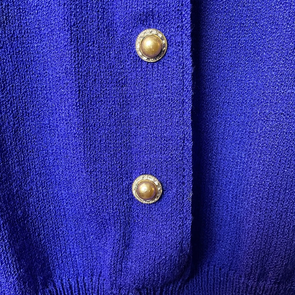 复古 Jennifer Roberts 紫色羊毛毛衣裙套装女式 12 80 年代复古 — 第 4/4 张图片