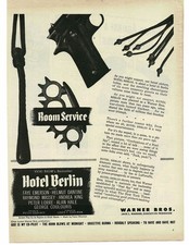 Hotel Berlin Faye Emerson Helmut Dantine 1945 Movie Promo Print Ad
