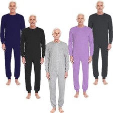 Unisex Elderly Sleepwear Examination Rompers Bedroom Jumpsuit Scrubbing Care