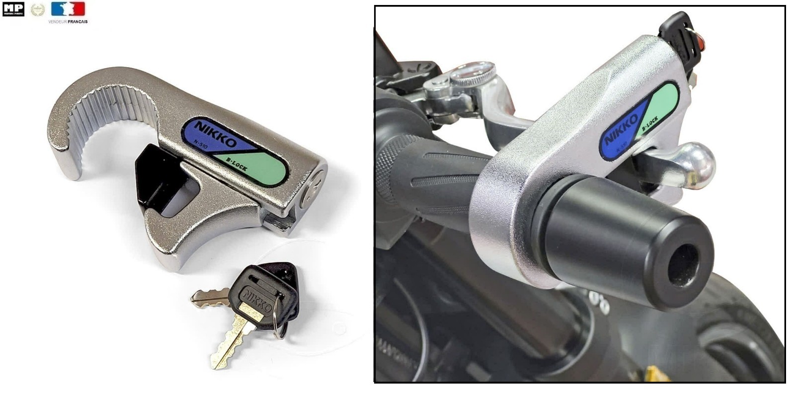 Bloque levier de frein moto contre le vol antivol de guidon 22mm pour stationnement urbain