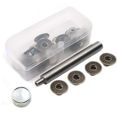 #ad Jeans Button Replacement 20pcs Metal Tack Buttons Snap Fasteners Kit $16.99
