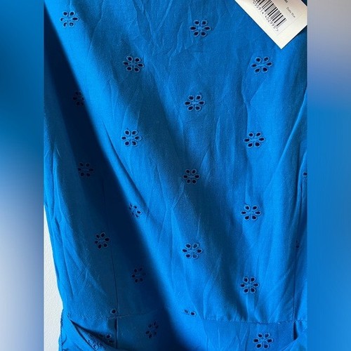 NWT Cath Kidston Eyelet Blue V-Tie Waist Front Dress SIZE 10 UK/ 6 US - Picture 2 of 9