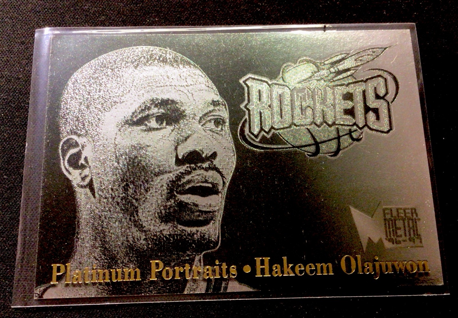 1996 Fleer/Skybox Metal Platinum Portraits Hakeem Olajuwon! #9 Of 10! ENN Cards