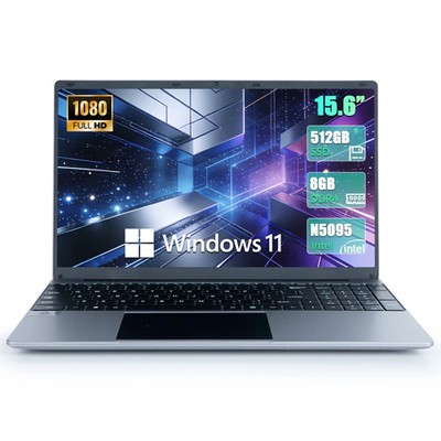 15.6''Laptop 8GB DDR4 512GB SSD, Quad-Core Intel Celeron Computer Windows 11