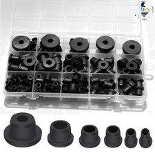 Silicone Rubber Grommet Kit 115 Pcs 6 Sizes T-Type Wire Cable Bushings