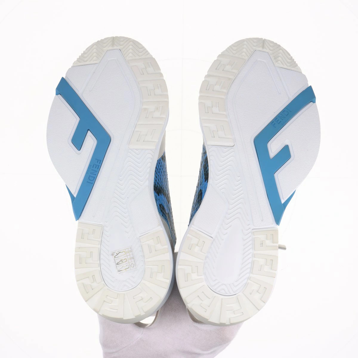 FENDI   FLOW python sneakers 7 men s gray From Ja… - image 7