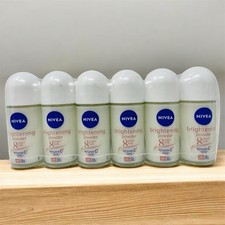 NIVEA brightening Powder Roll -On  6PK  0 Alcohol 48h protection 50 ml each