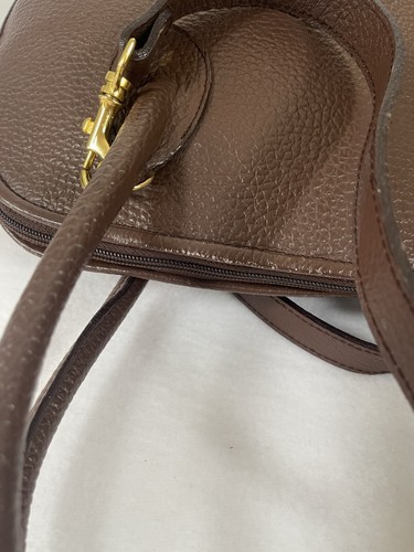 Vintage Jil Sander schokobraun Leder Kuppel Top Henkel Tasche Schultertasche - Bild 10 von 20