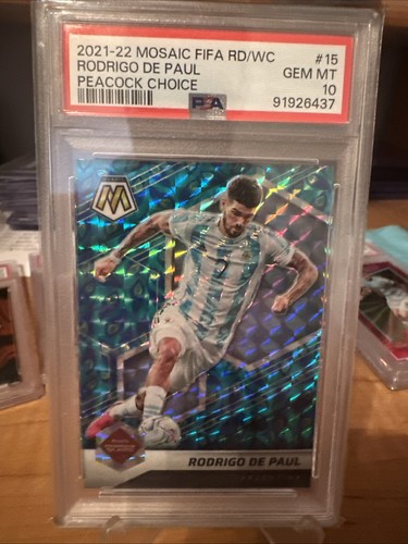 2021-22 Panini Mosaic FIFA Road To World Cup Rodrigo De Paul Peacock SSP [dbD52 - Picture 1 of 2