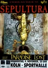 SEPULTURA - 1993 - In Concert - Paradise Lost - Chaos AD Tour - Poster - Köln
