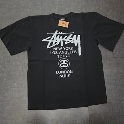 Stussy World Tour Tee Shirt Black Large | eBay