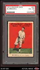 1915 Cracker Jack #42 Al Bridwell Browns PSA 4 - VG/EX