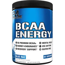 2 X Evlution Nutrition BCAA Energy Blue Raz -- 30 Servings