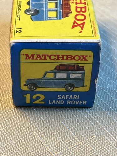 MATCHBOX LESNEY#12 1965 LAND ROVER SAFARI CAR ORIGINAL VINTAGE Collectable Boxed - Picture 12 of 12