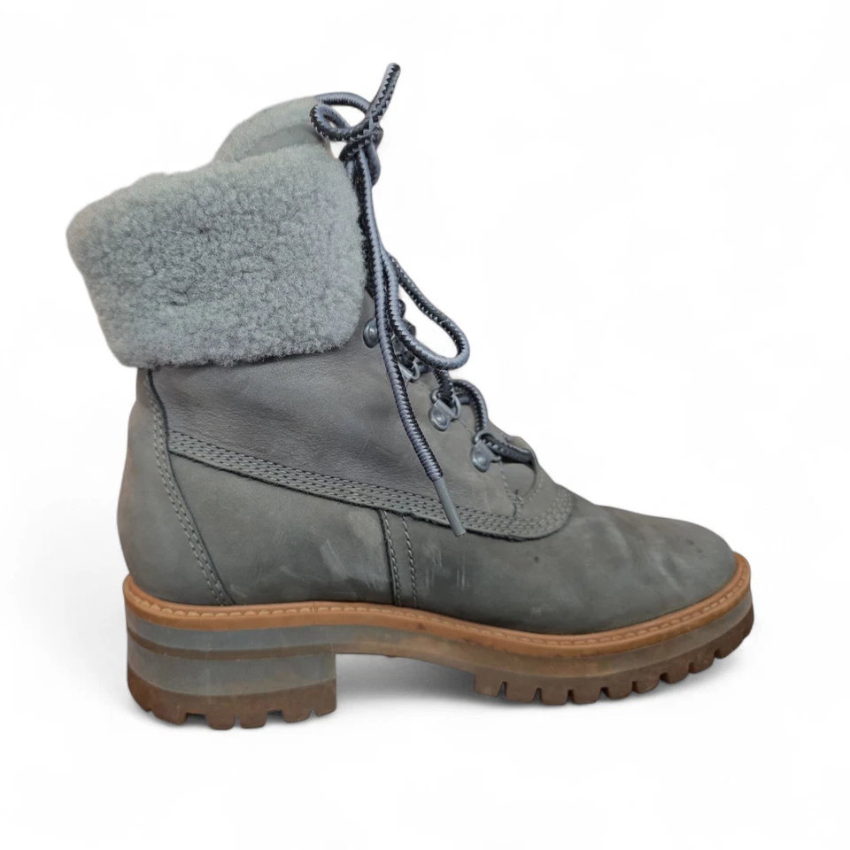 Botas Timberland Courmayeur Valley 6" para mujer gris nobuck talla 7 piel de oveja  Foto 2 de 4