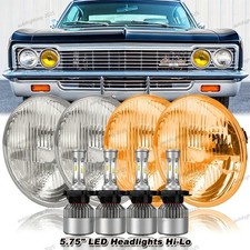 4pcs 5 34 5.75inch Round Led Hilo Headlights For Chevrolet Caprice 1966-1976 4pcs 5 34 5.75inch Round Led Hilo Headlights For Chevrolet Caprice 1966-1976