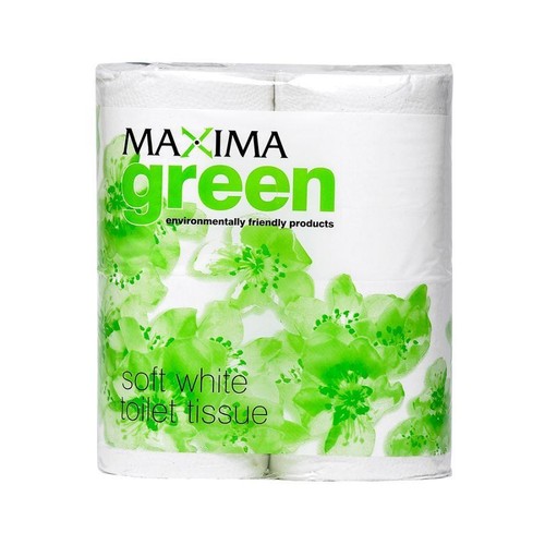 Maxima Green Toilet Tissue Recycled 2 Ply 320 Sheet White Pack 36 1102001