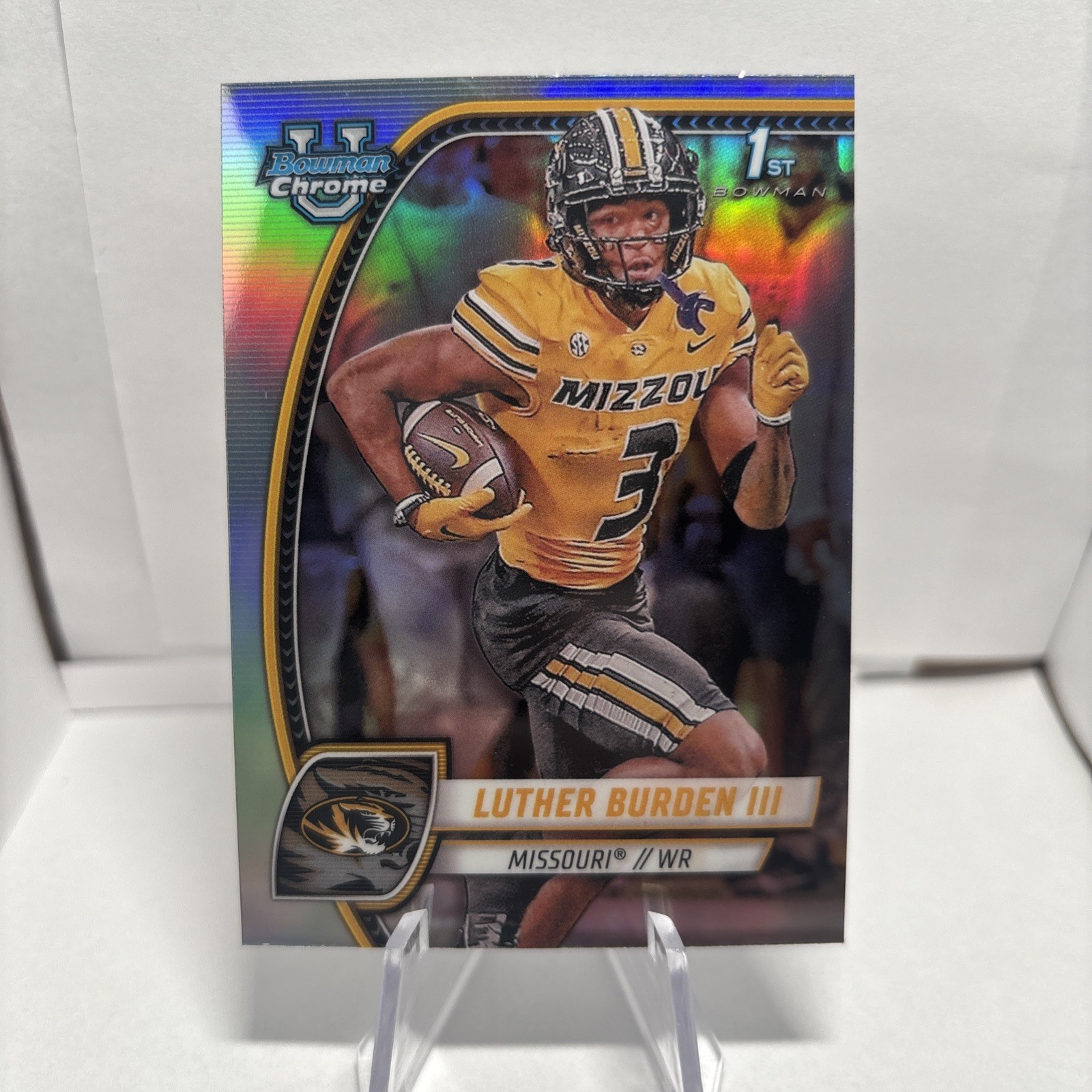 2024 Bowman Chrome University Luther Burden III #123 1st Silver Refractor