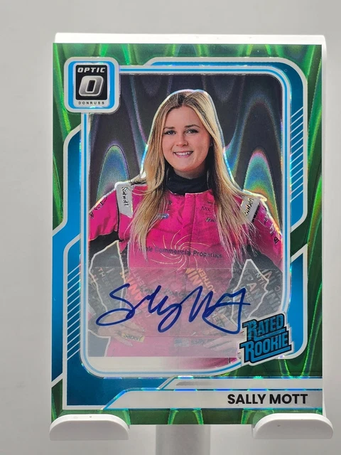 2026 Panini Donruss Racing - #97 Sally Mott FOTL Green Swirl /5 Rated Rookie