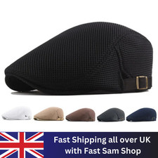 Mens Peaky Blinders Flat Cap Hat Newsboy Tweed Herringbone Gatsby Boys Winter