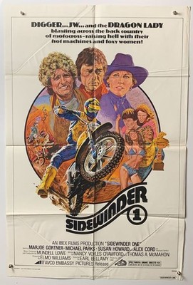 Sidewinder 1 Moto Cross Original  Movie Poster Marjoe Gortner, Michael Park