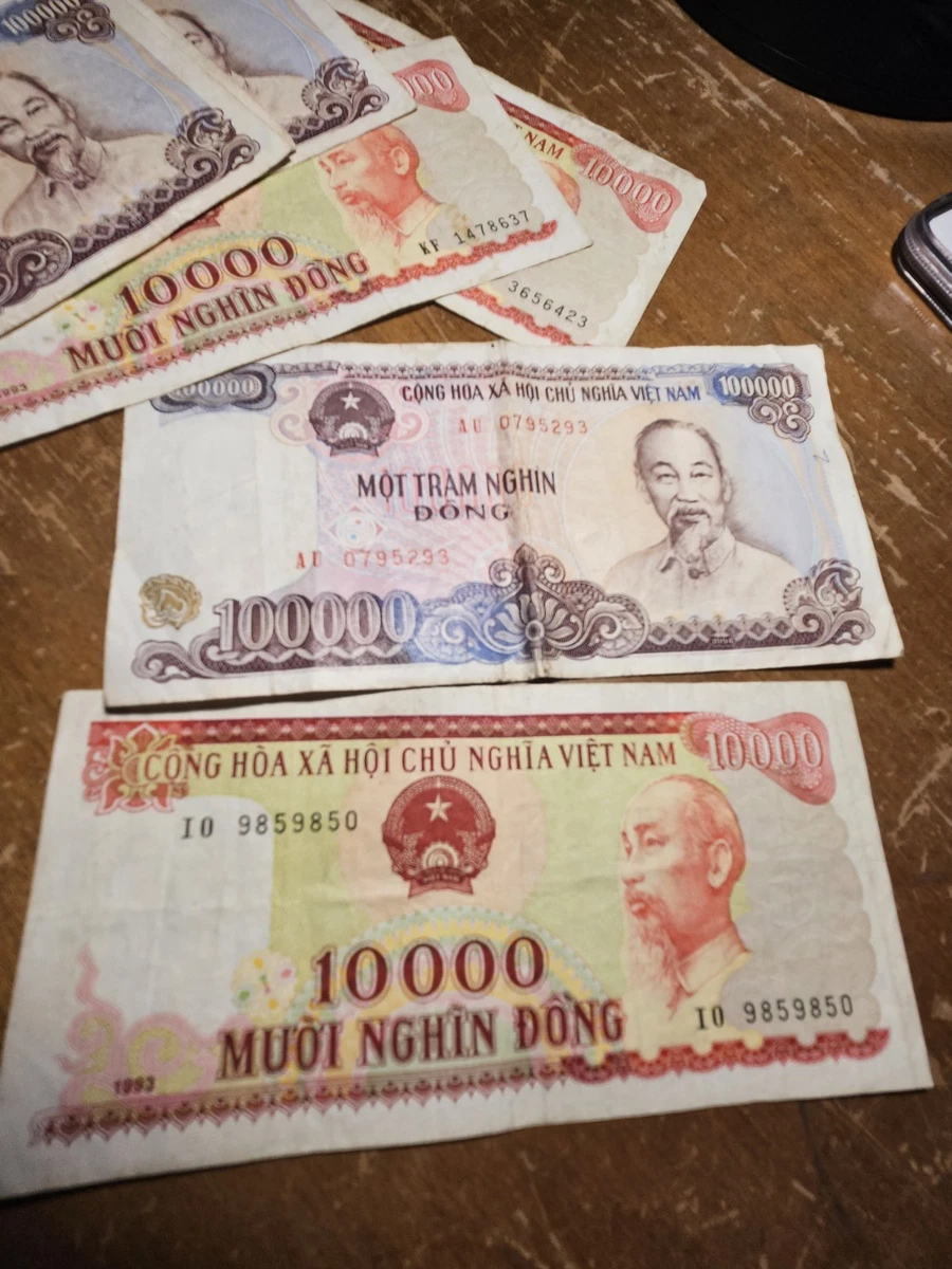 曾流通越南纸币100,000 越南盾面额纸币| eBay
