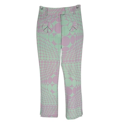 House of Sunny Purple Haze Party Pants In Purple Green Psychedelic Sz 2 Festival