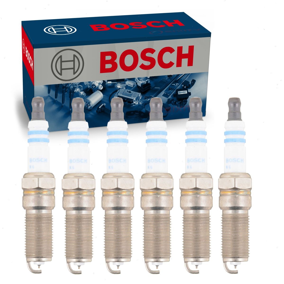 6 pc Bosch Iridium Spark Plugs for 2010-2019 Ford Taurus 3.5L V6 Ignition md