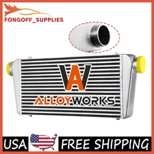 76mm Aluminum Turbo Intercooler 3IN Inlet / Outlet 5-50PSI 1000HP 23.62"x11.81"