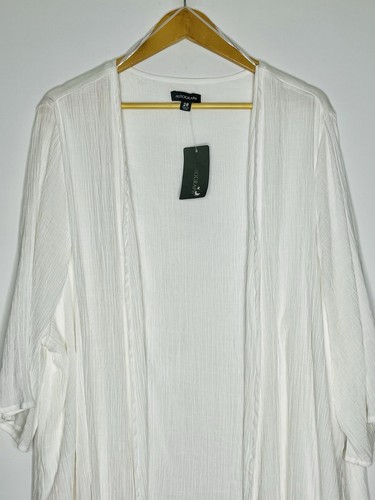 Autograph Size 28 Women's Jacket White Spring Blooms Lightweight Cardigan NWT - Picture 2 of 10