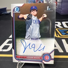 2022 Bowman - Chrome Prospect Autographs Jordan Wicks #CPA-JW (AU, RC)