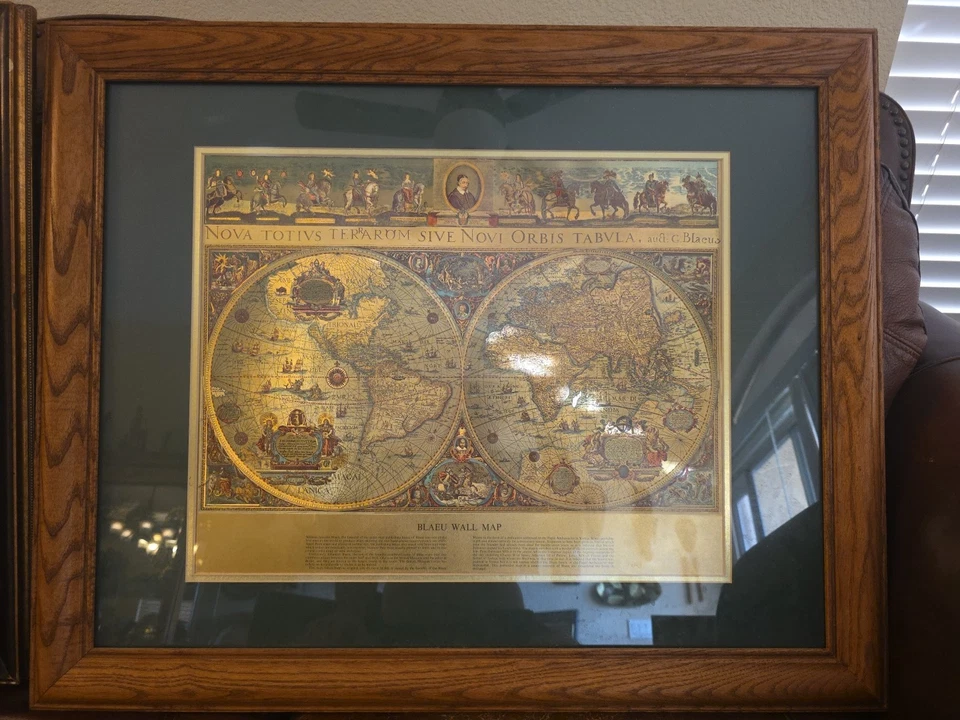 Willem Blaeu Wall Map England Framed  - Image 2 of 4