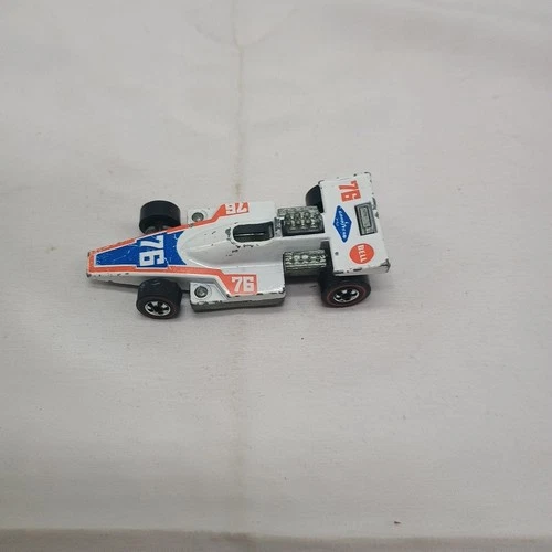 Hot Wheels Flying Colors Redline Formula 5000 White Hong Kong 1976 One Race Car