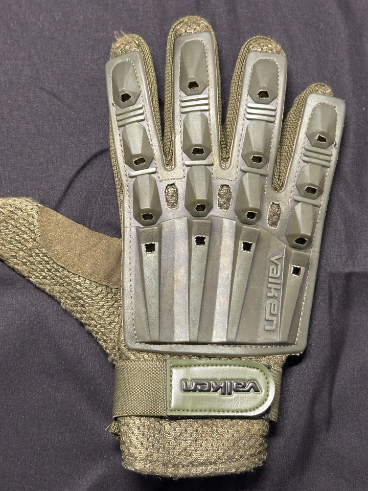 Guantes de dedo completo para paintball y airsoft - oliva - medianos Foto 3 de 4