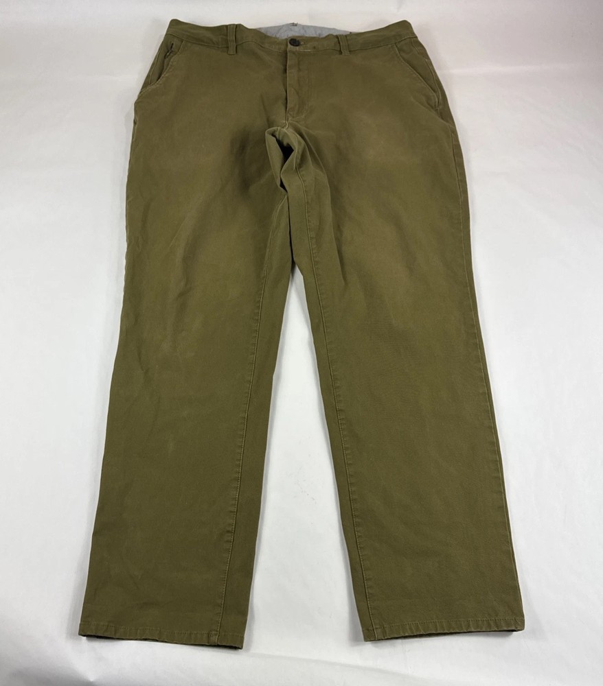 Bonobos Athletic Fit Mens Khaki Chinos 34x30 Green Slacks Trousers