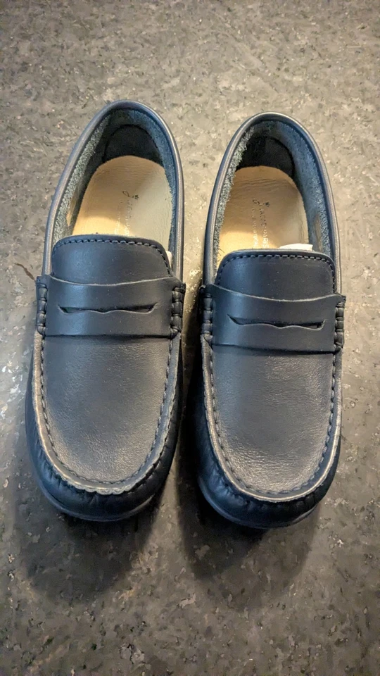 Mocasines de cuero Jacadi Kids mocasín en azul [niños EU32 US talla 1-- ¡NUEVOS!] Foto 3 de 4