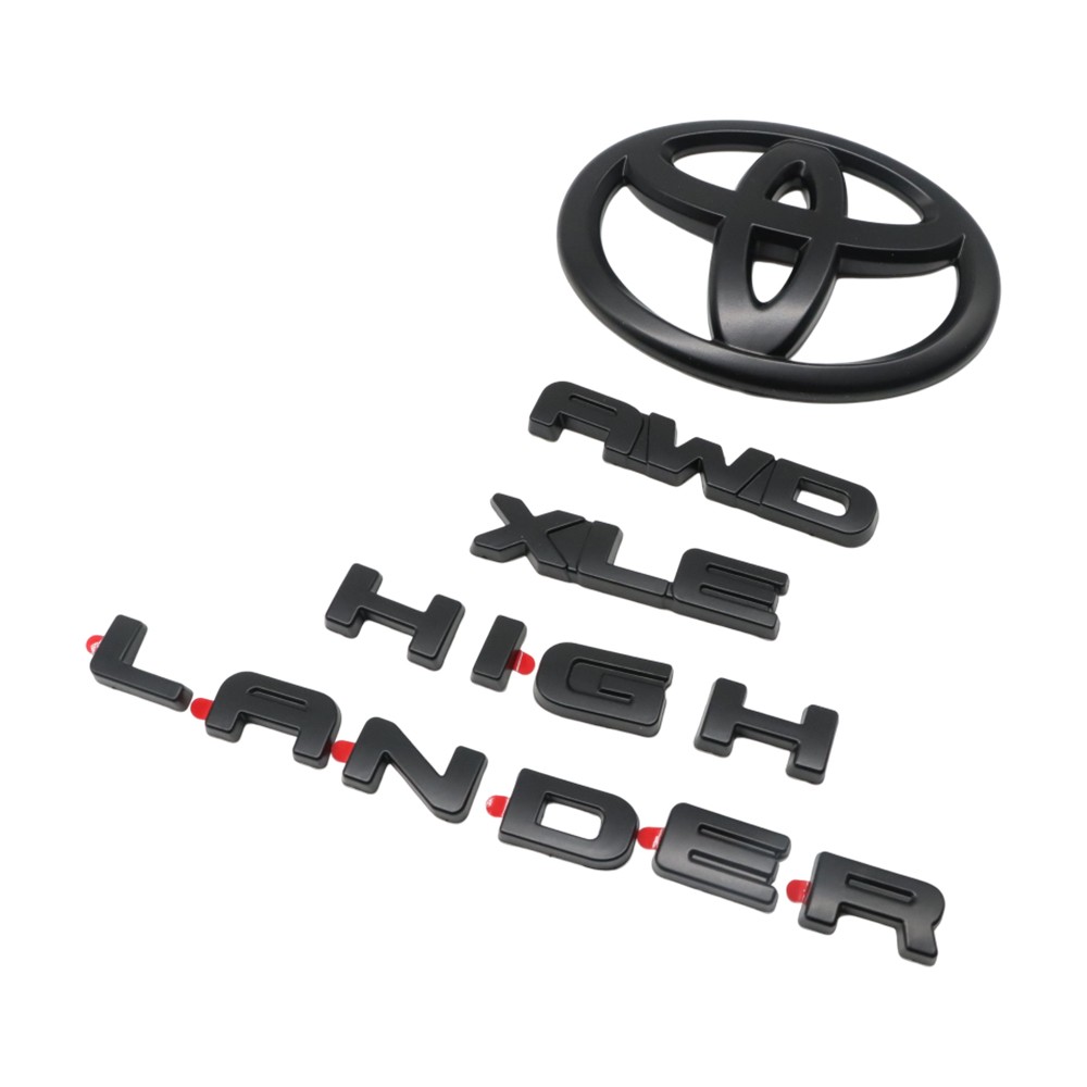 For 2020-2024 HIGHLANDER XLE AWD - Matte Black Emblem Overlay Kit PT948-48200-02