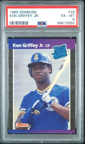 Ken Griffey Jr. 1989 Donruss Rated Rookie #33 PSA 6