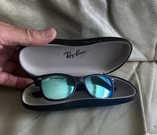 Ray-Ban Kids' Sunglasses RJ 9052S 100S/55 Matte Black Square 47 mm Blue Lens