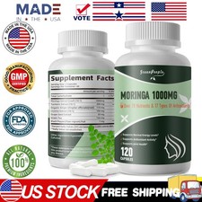 Moringa Capsules for Immune Support  Gut Health 120 Capsules 