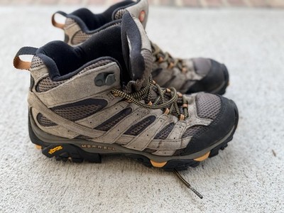 Merrell Moab Mid Hiking Boots Mens 8.5 Brown Vibram Trail Outdoor J06045