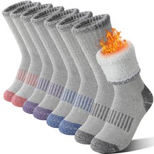 4 Pairs Kids Merino Wool Hiking Socks Winter Thermal Warm Cozy Boot Cushion