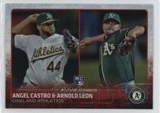 2015 Topps Update Rookie Combos Rainbow Foil Angel Castro Arnold Leon #US193 4l3